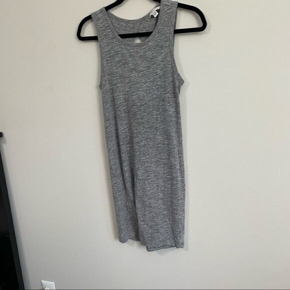 2/$20 American Eagle Heather Gray Knot Twist Cutout Back Mini Dress - Picture 11 of 13